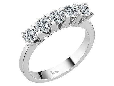 1.18 carat 5 diamond alliance in 14 carat white gold