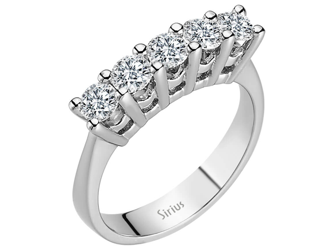 0.88 carat 5 diamond alliance in 14 carat white gold