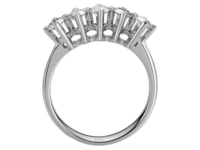 0.80 carat diamond 5 stone alliance in 14 carat white gold