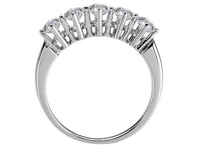 0.96 carat 5 diamond alliance in 585 14 K white gold