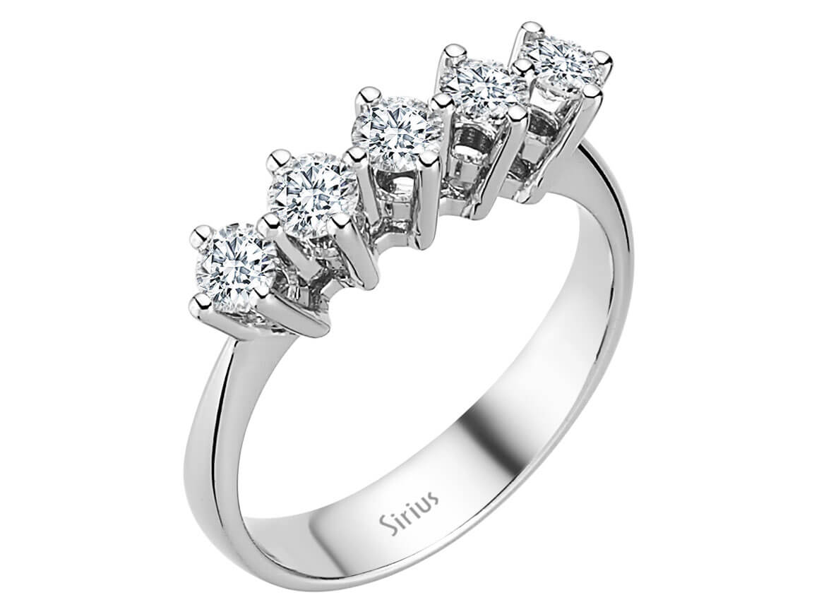 0.83 carat 5 diamond alliance in 585 14 carat white gold
