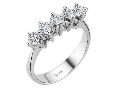 0.83 carat 5 diamond alliance in 585 14 carat white gold