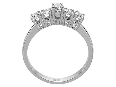 0.58 carat diamond 5 diamond alliance in 14 K white gold