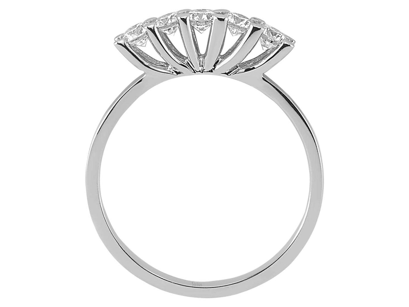 0.46 Carat Diamond 5 Stone Alliance in 14 K White Gold