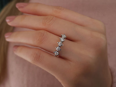 0.80 carat diamond 5 diamond alliance in 750 18 carat white gold