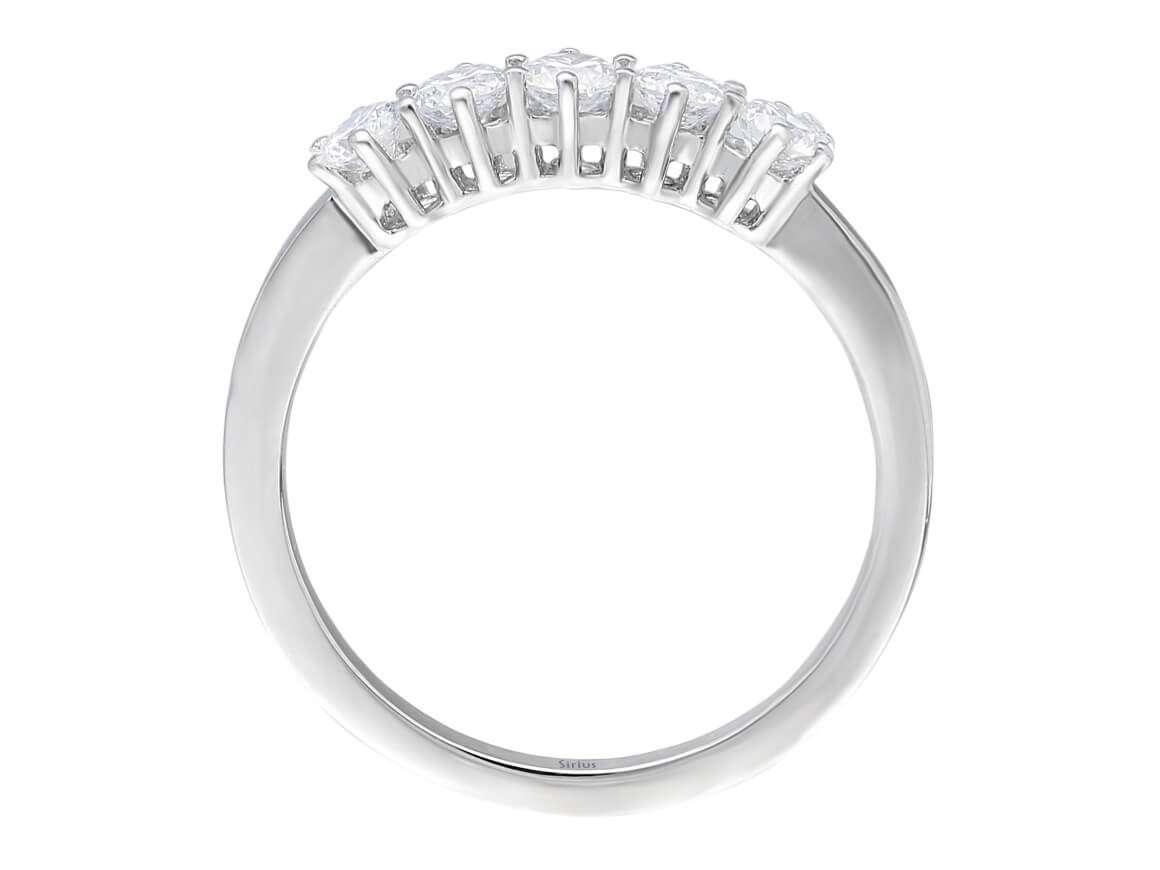 0,60 Carat 5 Diamanten Allianz - handgefertigter Diamantschmuck aus Feingold | Sirius Diamant