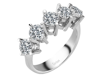 2.04 carat diamond 5 stone alliance