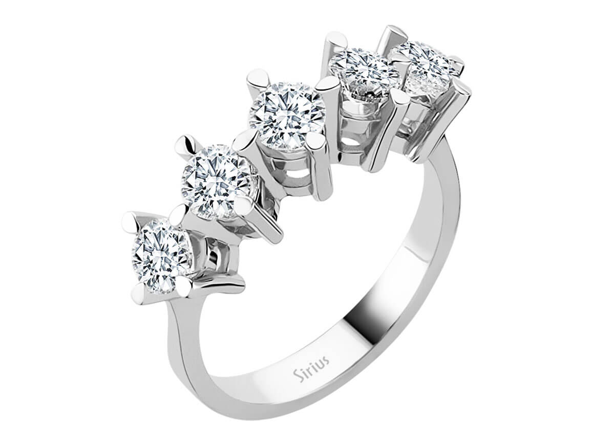 1.65 carat diamond 5 stone alliance