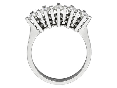 G-color 0.90 carat diamond ring with 5 stones