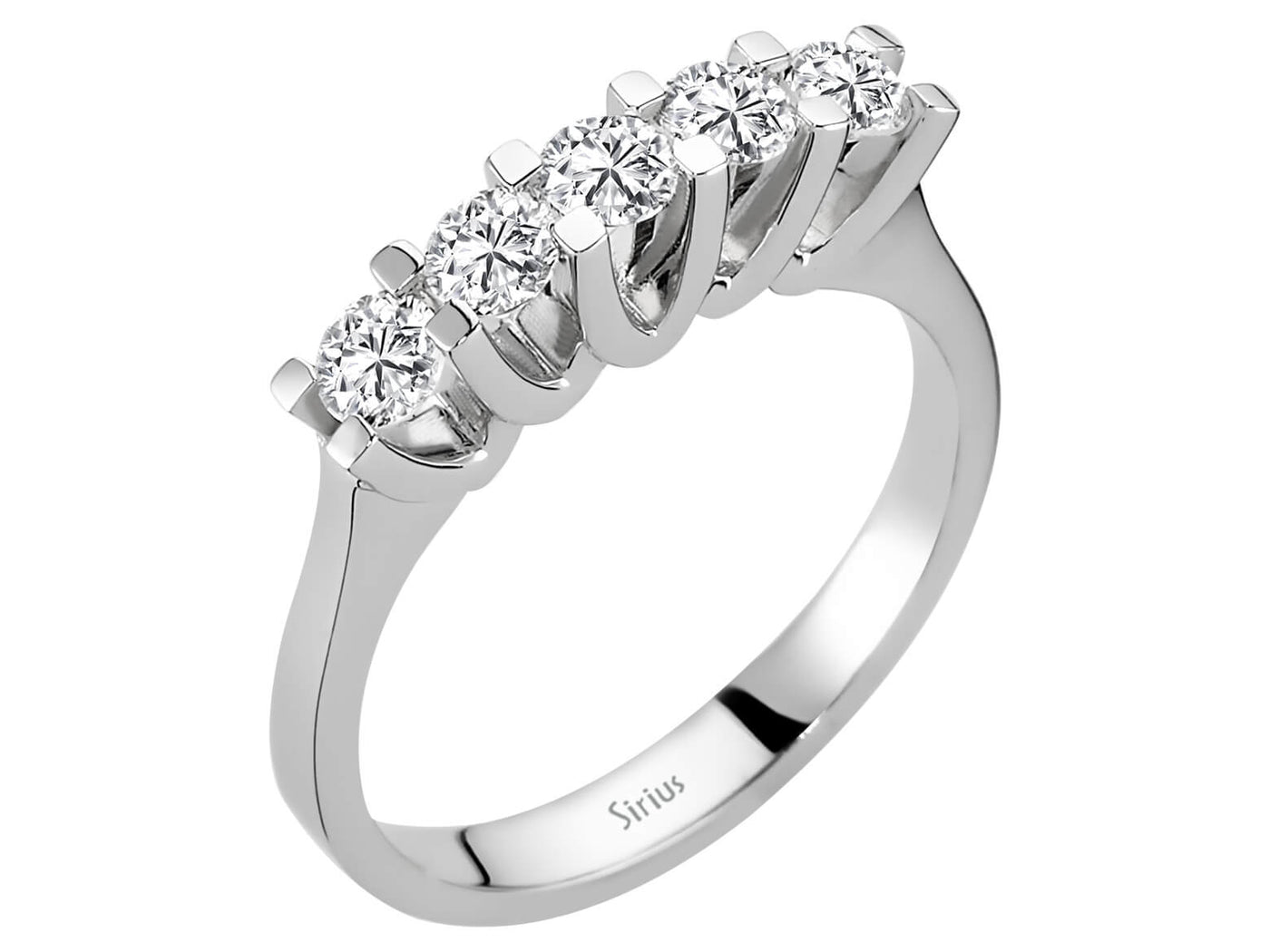 0.72 carat diamond 5 stone alliance