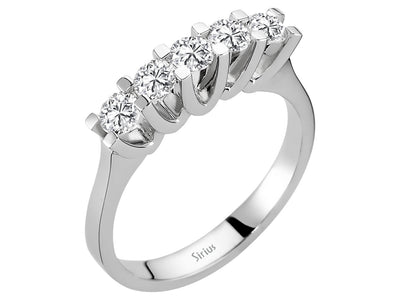 0.72 carat diamond 5 stone alliance