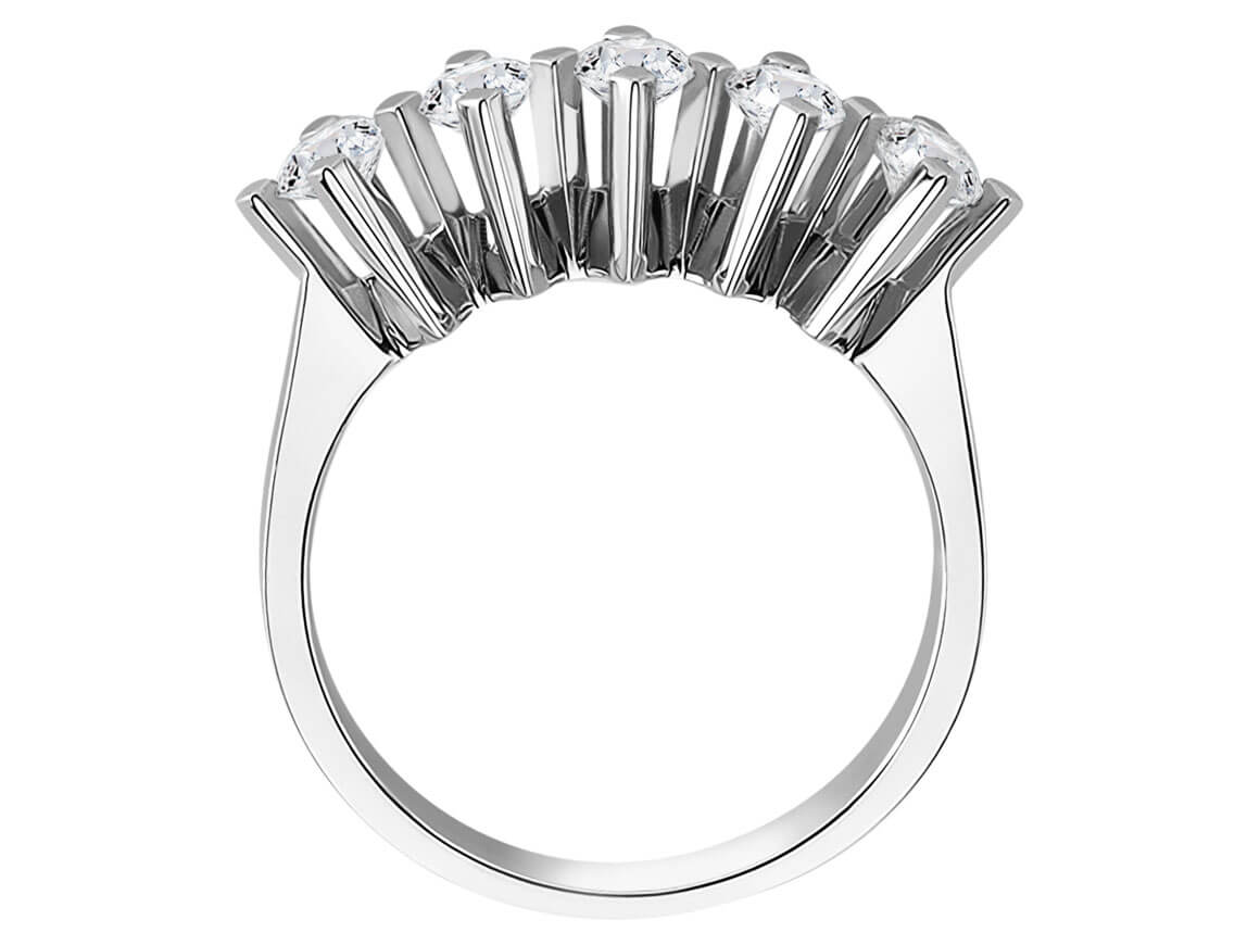 1 Karat Diamant 5 Diamanten Allianz - handgefertigter Diamantschmuck aus Feingold | Sirius Diamant