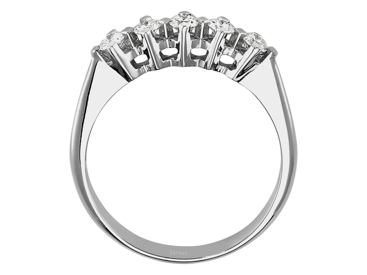 0,29 Carat Diamant 5 Diamanten Allianz - handgefertigter Diamantschmuck aus Feingold | Sirius Diamant