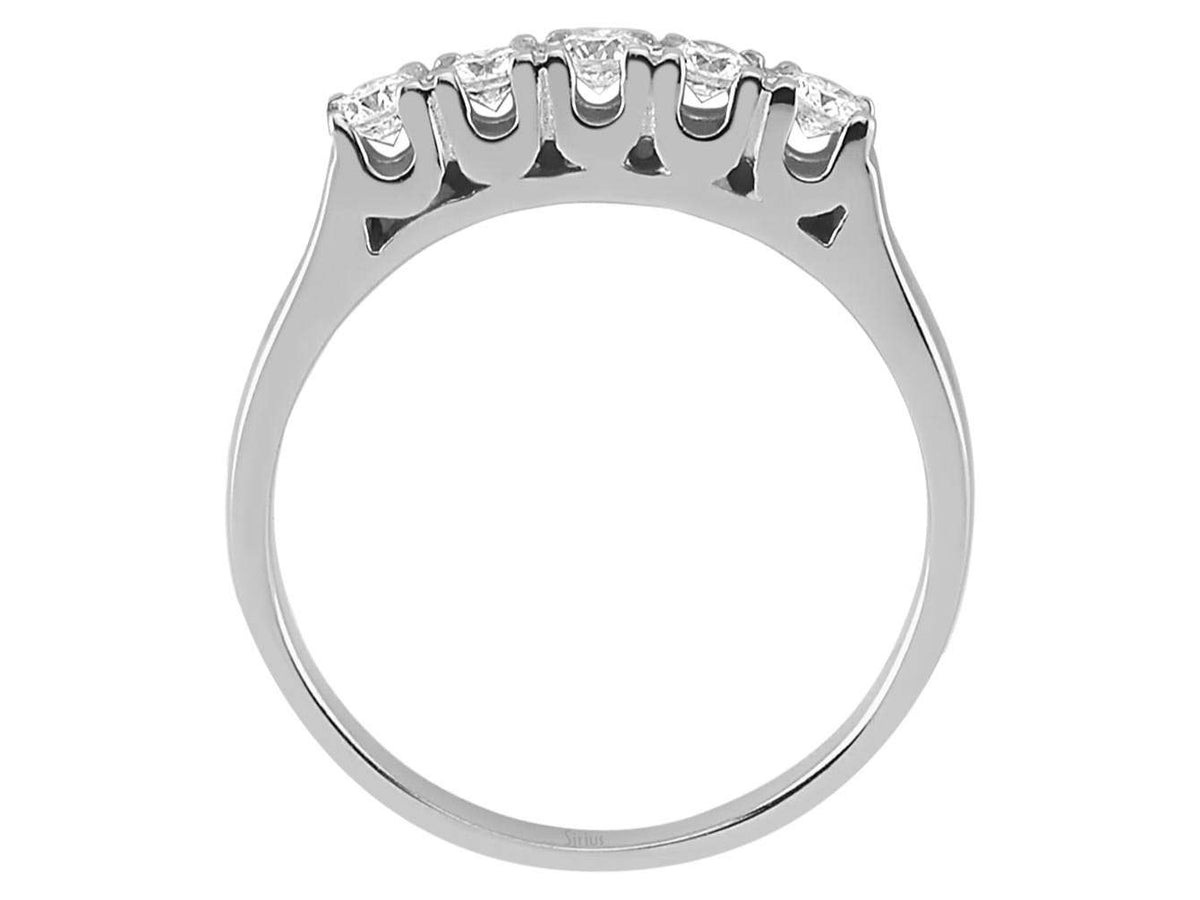 0,26 Karat Diamant 5 Diamanten Allianz - handgefertigter Diamantschmuck aus Feingold | Sirius Diamant