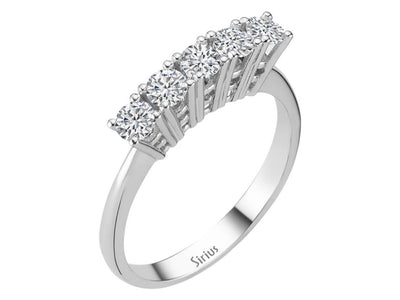 0.74 carat 5 diamond alliance in 18 K