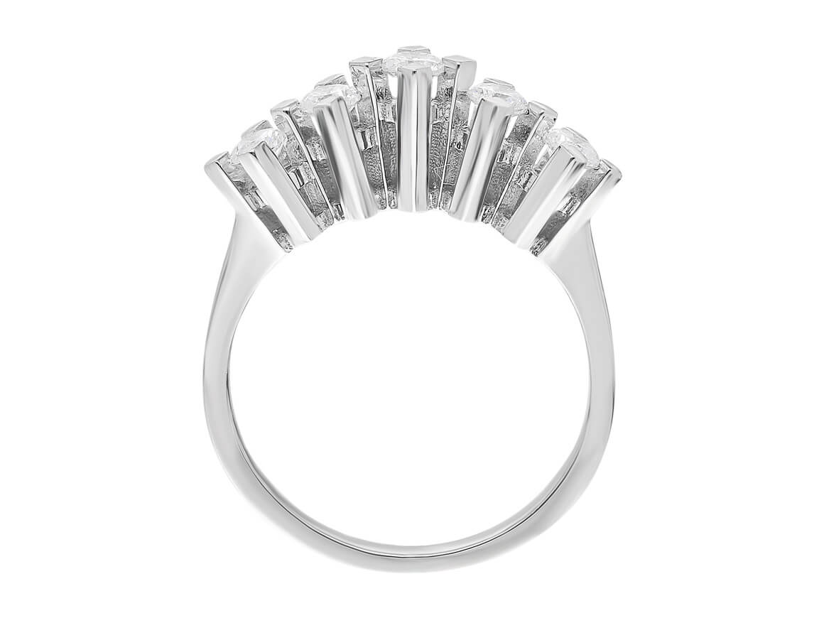 Baguette Diamant rundum Allianz - handgefertigter Diamantschmuck aus Feingold | Sirius Diamant