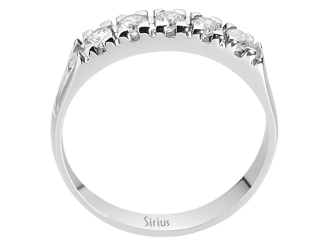 0,31 Carat Diamant 5 Diamanten Allianz - handgefertigter Diamantschmuck aus Feingold | Sirius Diamant