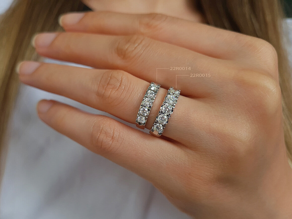 Alliance de 5 diamants en diamant de 0,31 carat
