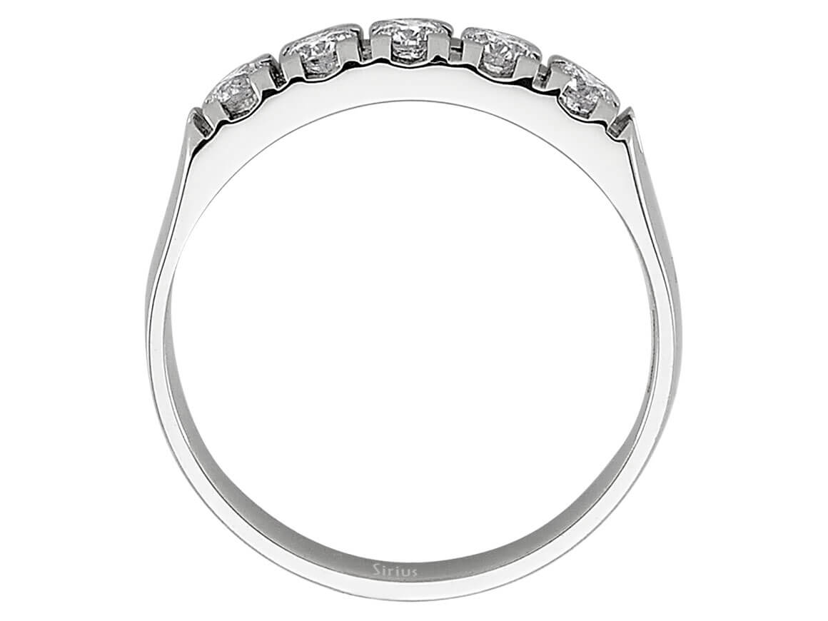 0,47 Carat Diamant 5 Diamanten Allianz - handgefertigter Diamantschmuck aus Feingold | Sirius Diamant