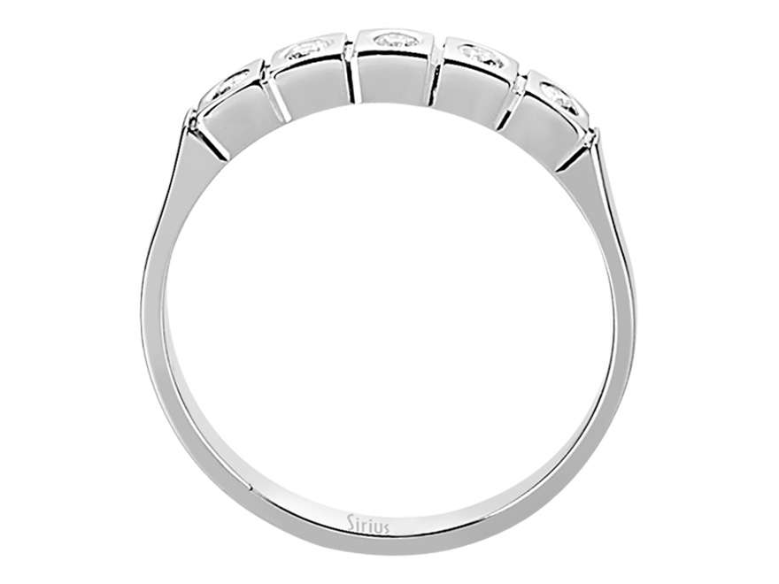 0,15 Carat 5 Diamanten Allianz - handgefertigter Diamantschmuck aus Feingold | Sirius Diamant