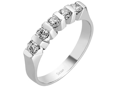 0.45 carat 5 diamond alliance in 585 white gold