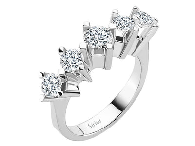 1.40 carat 5 stone diamond alliance