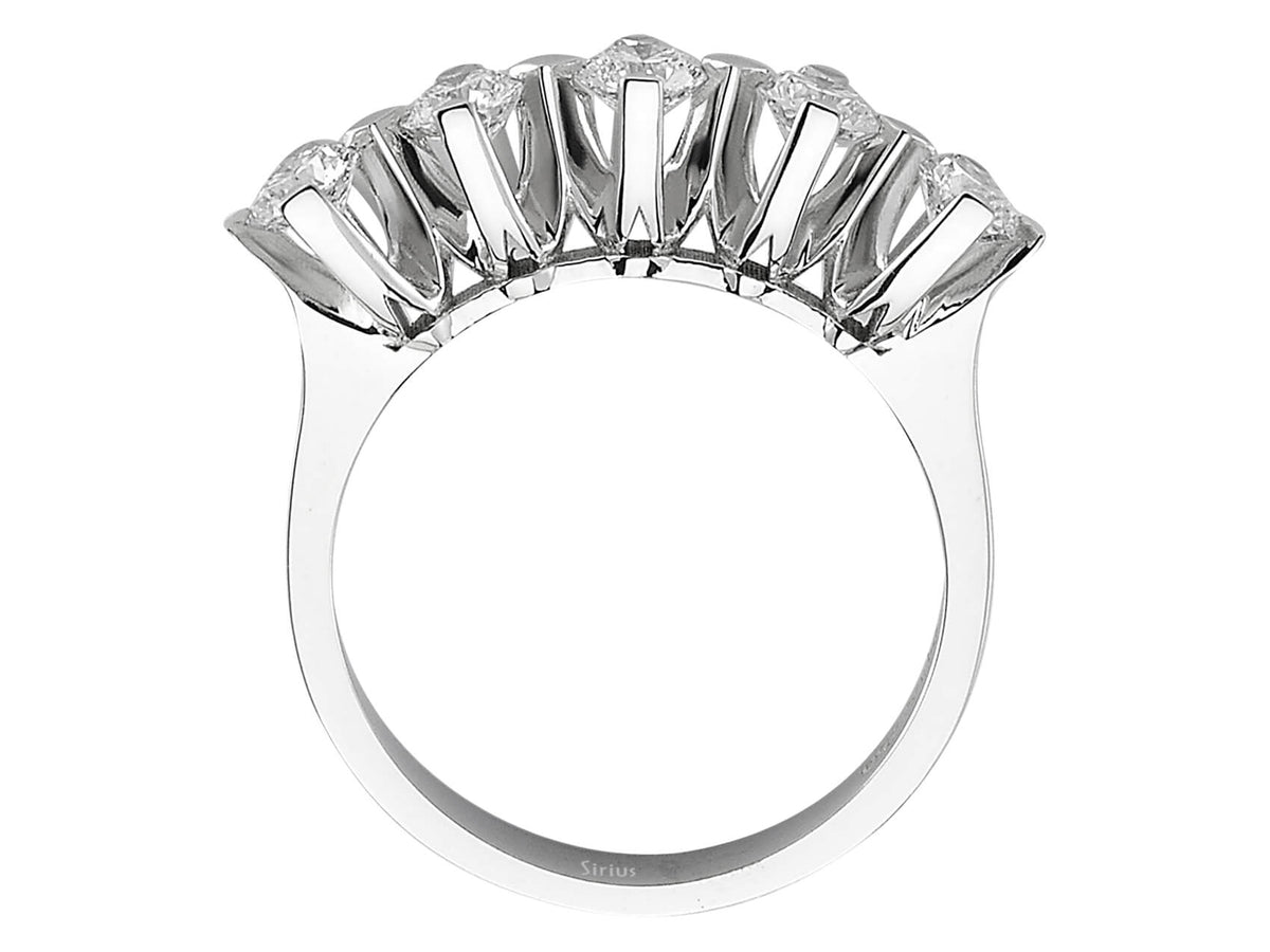 1,00 Carat Diamant 5 Diamanten Allianz - handgefertigter Diamantschmuck aus Feingold | Sirius Diamant