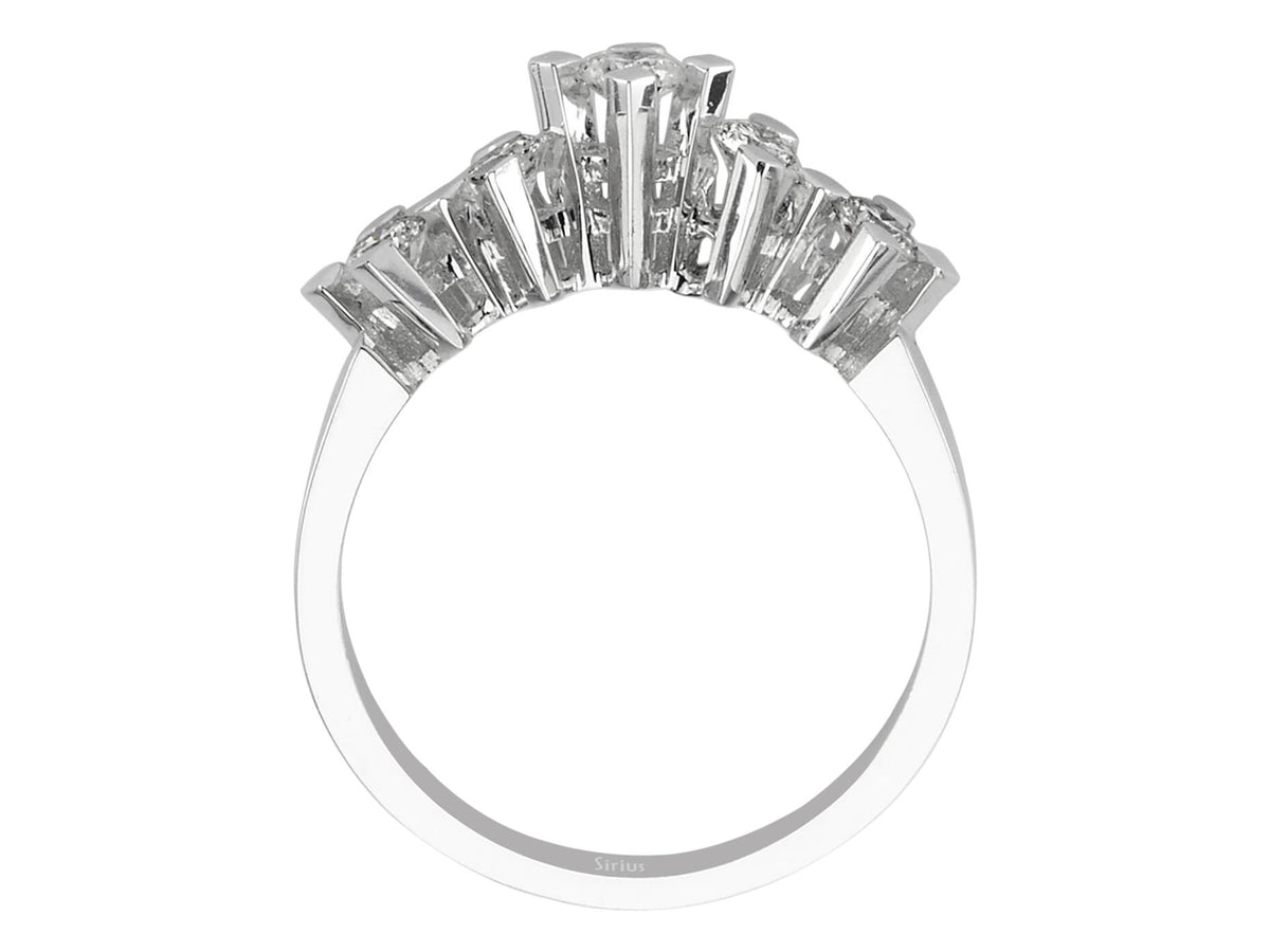 0,50 Carat Diamant 5 Diamanten Allianz - handgefertigter Diamantschmuck aus Feingold | Sirius Diamant
