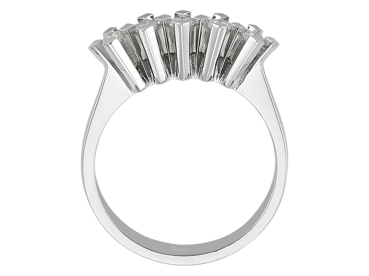 0,27 Carat Diamant 5 Stein Allianz - handgefertigter Diamantschmuck aus Feingold | Sirius Diamant