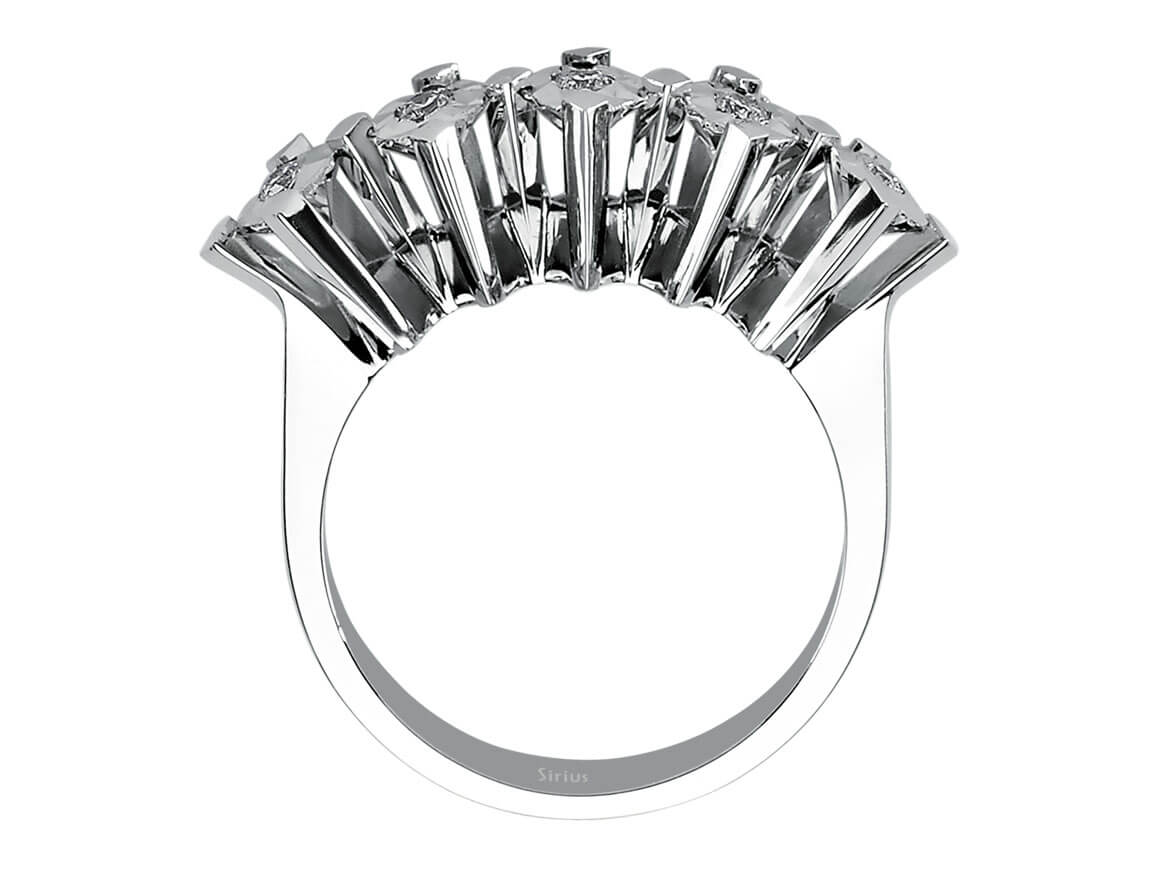 2.00 carat effect diamond 5 diamond ring alliance