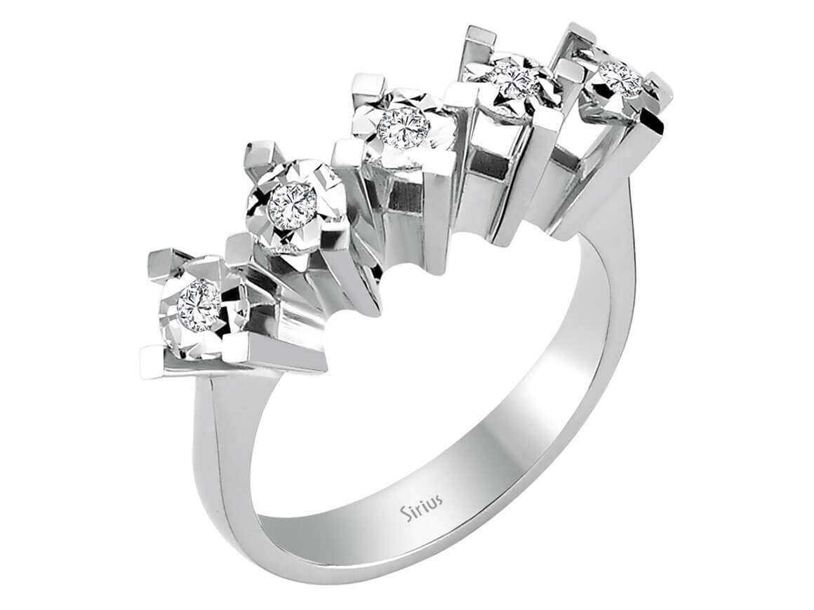 2.00 carat effect diamond 5 diamond ring alliance