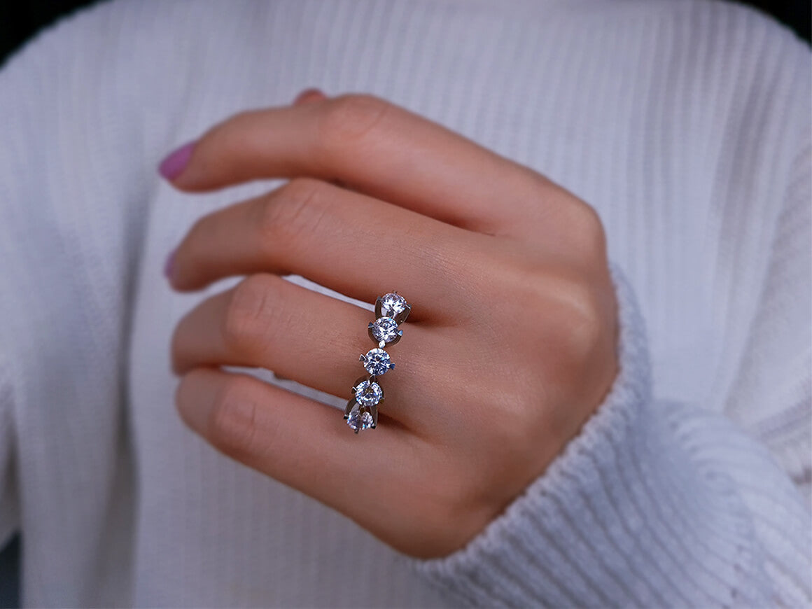 1.44 carat diamond 5 stone alliance