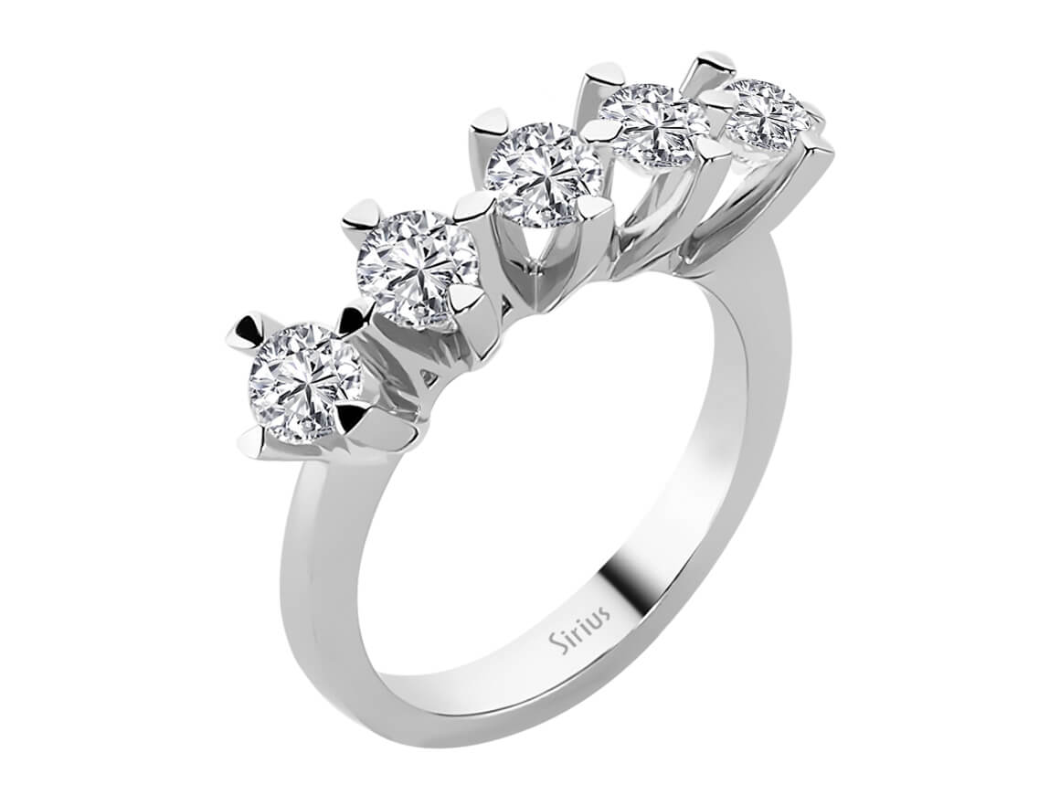 1.44 carat diamond 5 stone alliance