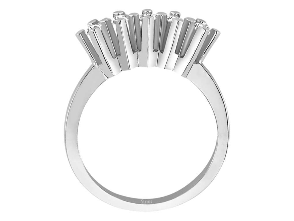 0,22 Karat Diamant 5 Diamanten Allianz - handgefertigter Diamantschmuck aus Feingold | Sirius Diamant