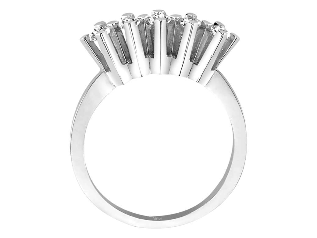 0,37 Karat Diamant 5 Diamanten Allianz – handgefertigter Diamantschmuck aus Feingold | Sirius Diamant