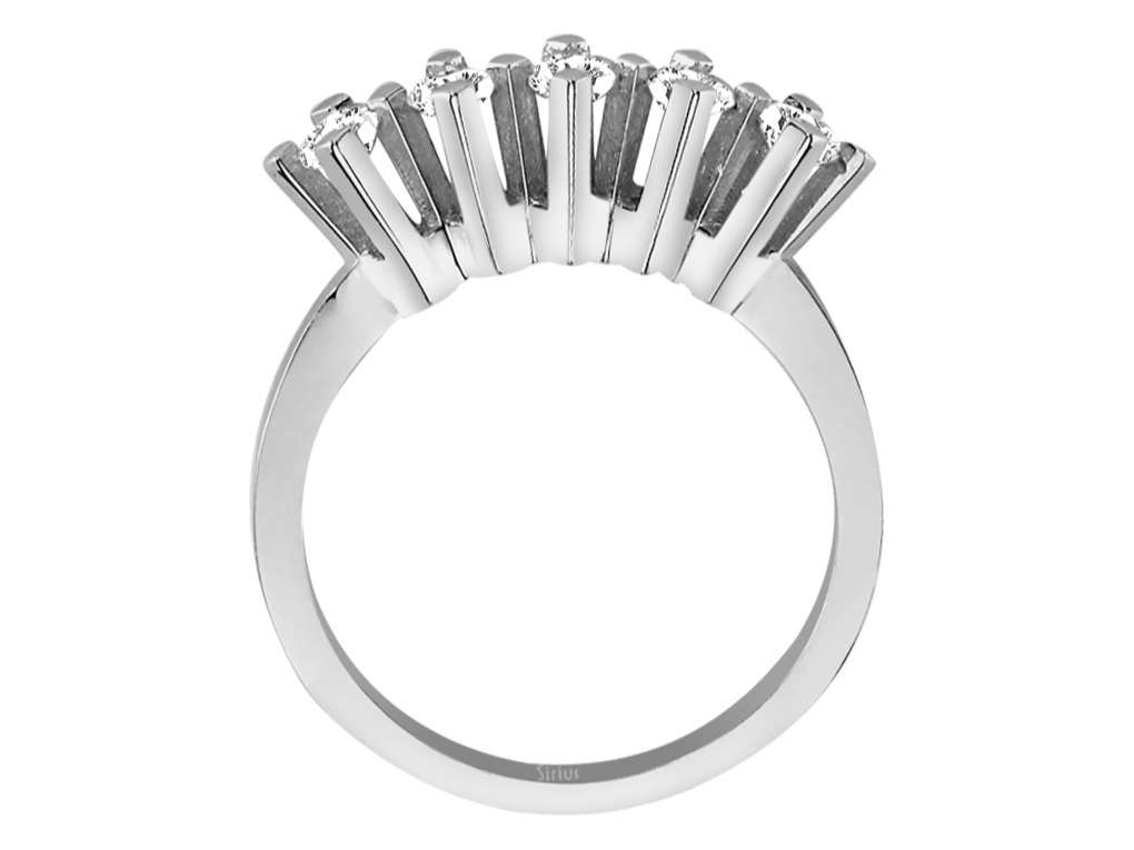 0,55 Karat Diamant 5 Diamanten Allianz - handgefertigter Diamantschmuck aus Feingold | Sirius Diamant
