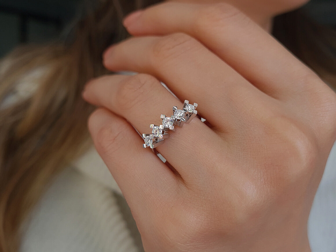 0,55 Karat Diamant 5 Diamanten Allianz