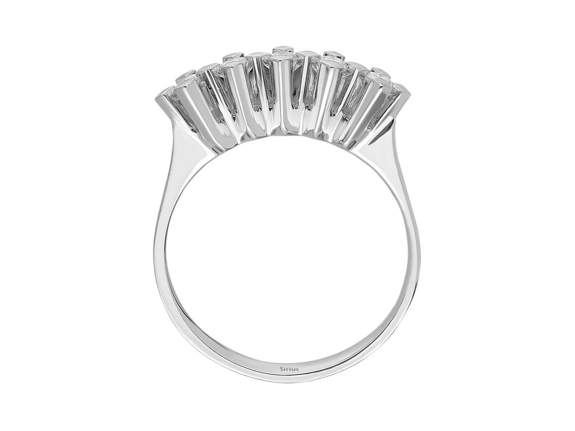 0,22 Carat 5 Diamanten Allianz - handgefertigter Diamantschmuck aus Feingold | Sirius Diamant