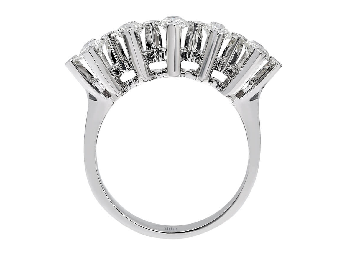 0,85 Carat  Diamant 5 Diamanten Allianz - handgefertigter Diamantschmuck aus Feingold | Sirius Diamant