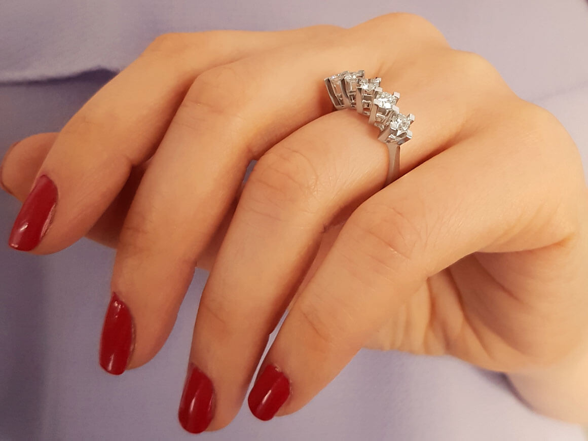 0,85 Carat  Diamant 5 Diamanten Allianz