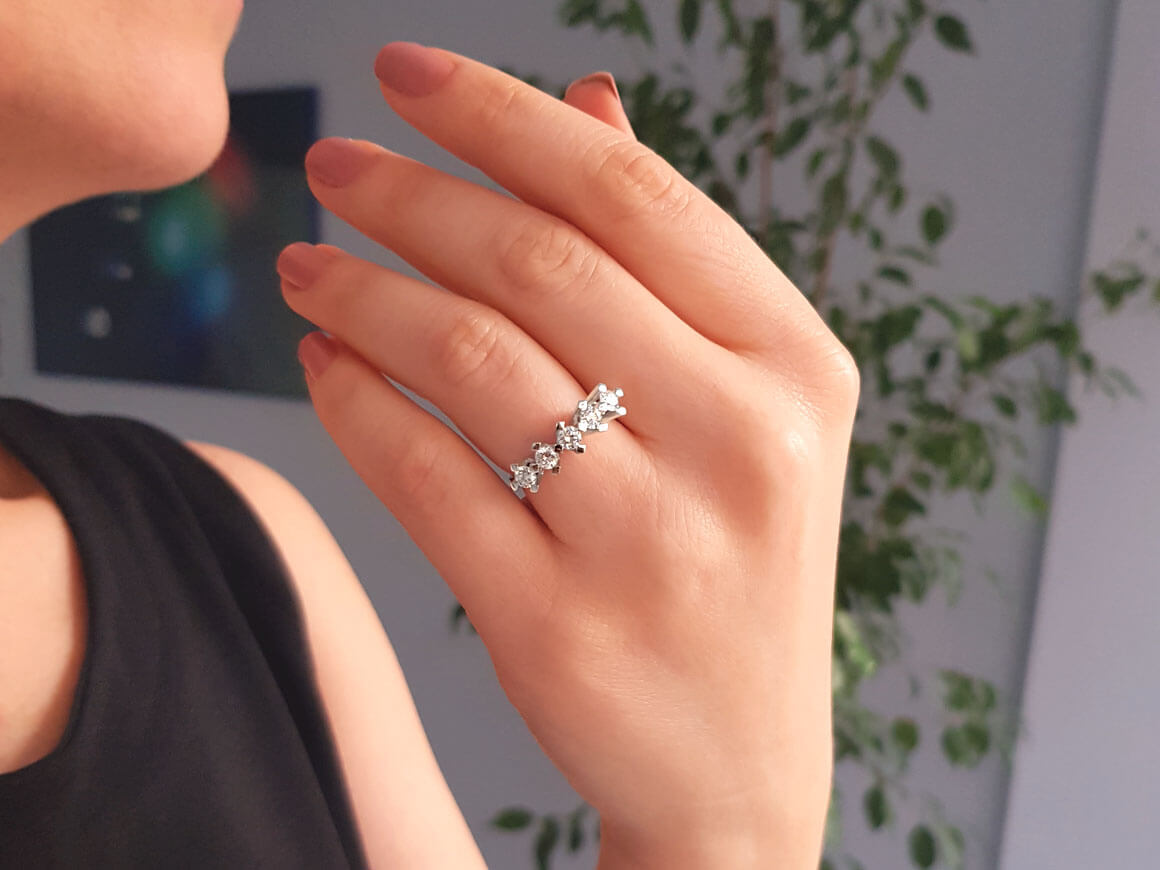 0,80 Carat Diamant 5 Diamanten Allianz