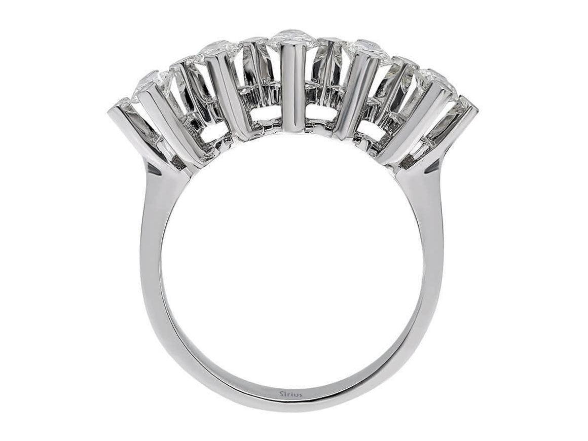 1,00 Carat Diamant 5 Diamanten Allianz - handgefertigter Diamantschmuck aus Feingold | Sirius Diamant