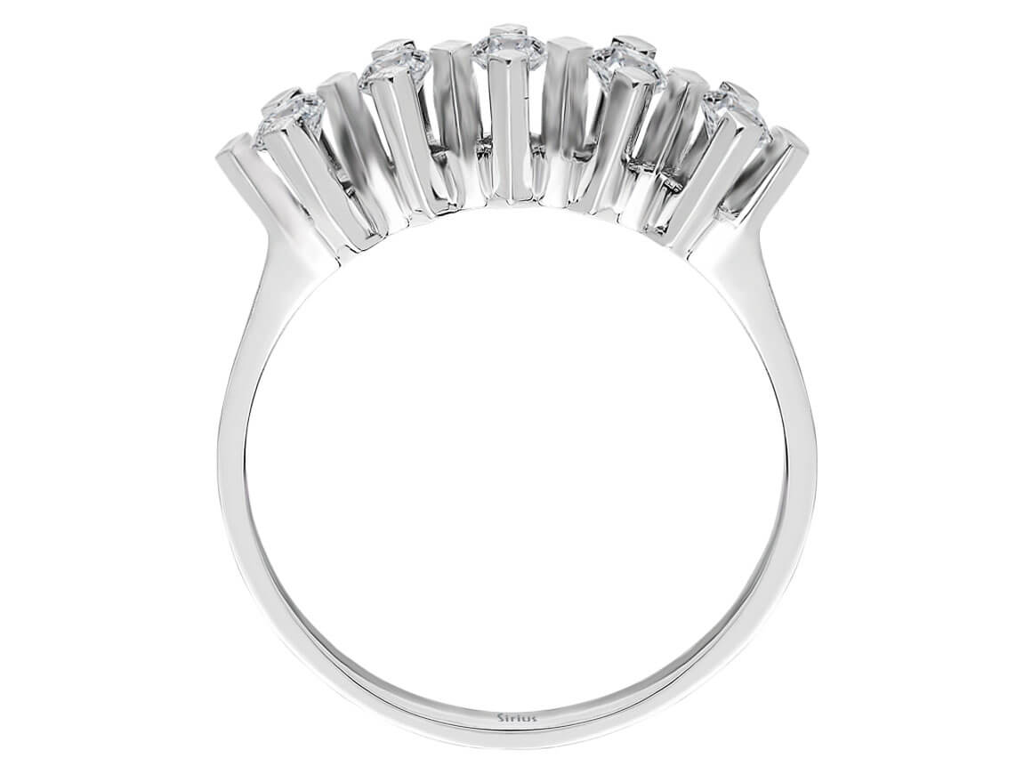 0,55 Carat Diamant 5 Diamanten Allianz - handgefertigter Diamantschmuck aus Feingold | Sirius Diamant