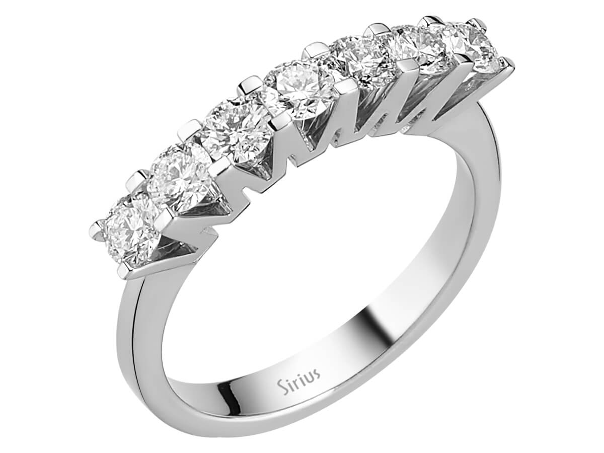 0.98 carat 7 diamond alliance in 14 K white gold