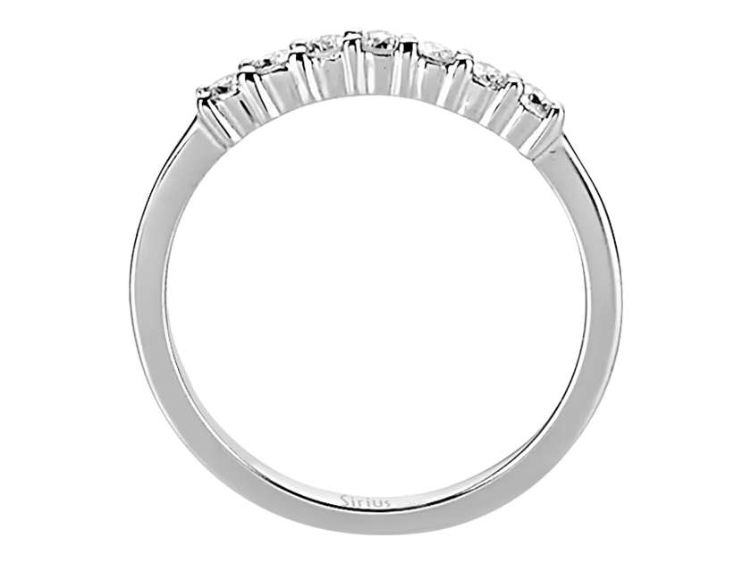 0,14 Carat 7 Diamanten Allianz - handgefertigter Diamantschmuck aus Feingold | Sirius Diamant