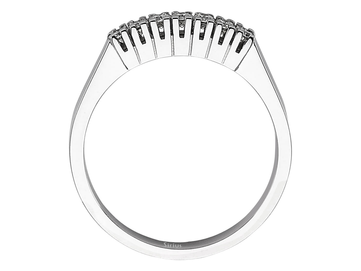 0,21 Karat Diamant 7 Diamanten Allianz - handgefertigter Diamantschmuck aus Feingold | Sirius Diamant