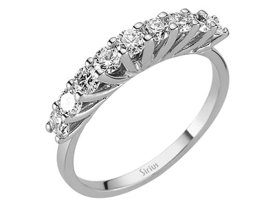 0.81 carat diamond 9 diamond alliance in 14 K white gold