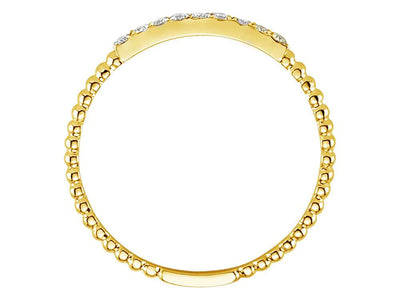 0.09 carat diamond 9 stone alliance in 333 8K yellow gold