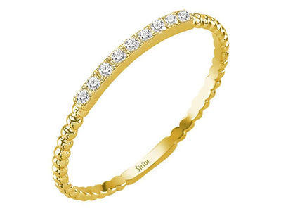0.09 carat diamond 9 stone alliance in 333 8K yellow gold