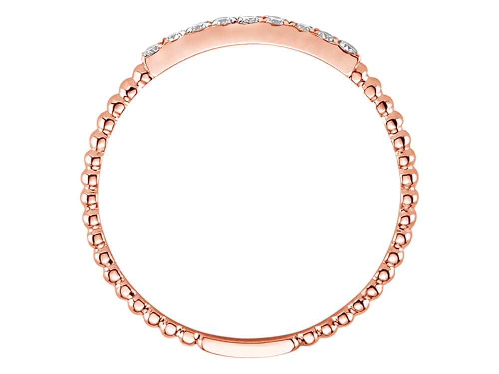 0,09 Karat Diamant 9 Stein Allianz in 333er 8 K Rotgold - handgefertigter Diamantschmuck aus Feingold | Sirius Diamant
